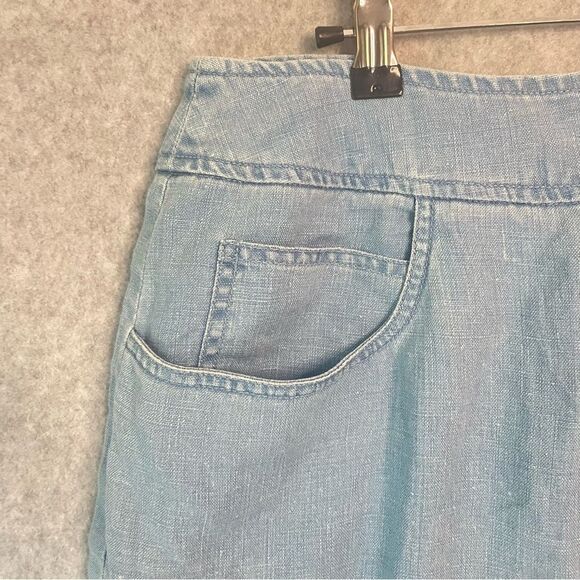 Vintage Jones Jeans Y2K Linen Denim Mini Skirt Size 14 - Picture 3 of 8